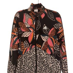 adidas Multicolor Floral Print Bomber Jacket